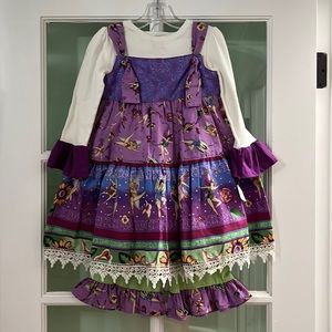 New Handmade Girl’s Size 4 Knot Dress, Matching Shorts and A Redesigned T-shirt.